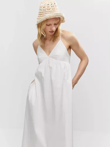 Mango Bretzel Midi Slip Dress, White - White - Female