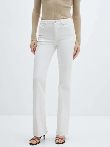 Mango Fiona Flared Jeans, White - White - Female
