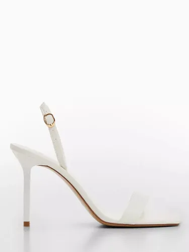 Mango Katia Strappy High Heeled Sandals, White - White - Female