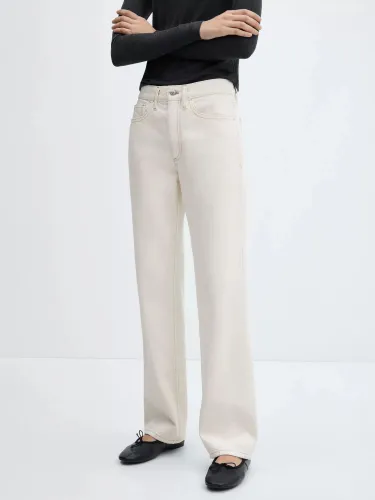 Mango Matilda Straight Leg Jeans - Natural White - Female