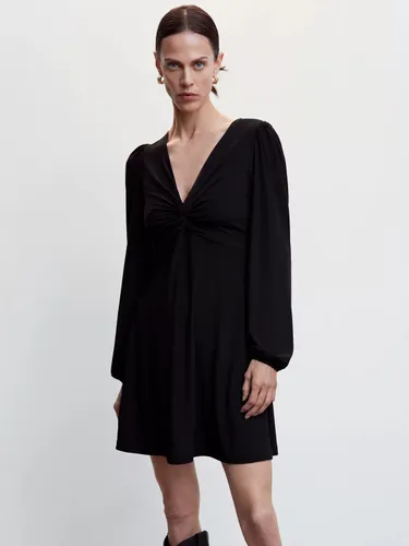 Mango Mossnud Mini A Line Dress, Black - Black - Female
