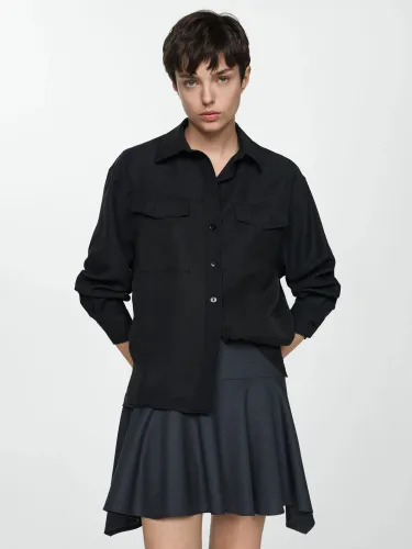 Mango Perseo Shirt, Black - Black - Female