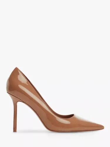Mango Regina Patent Pointed High Heel Court Shoes , Medium Brown - Medium Brown - Female