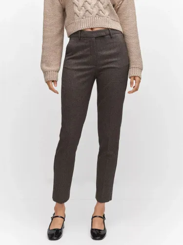 Mango Warm Skinny Suit Trousers, Grey - Grey - Female