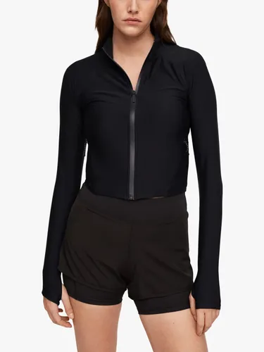 Mango Warmyj Zip Front Sweatshirt, Black - Black - Female