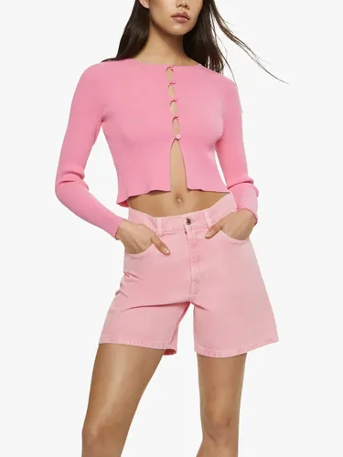 Mango Zaida Denim Shorts, Pink - Pink - Female
