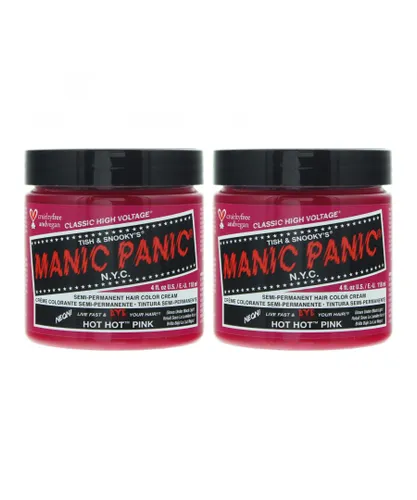 Manic Panic Womens High Voltage Semi Permanent Hair Color Cream 118ml Hot Hot Pink X 2 - One Size