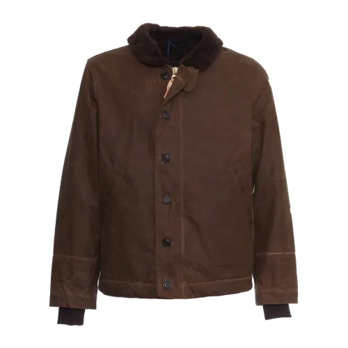 Manifattura Ceccarelli , Brown Jackets Coats for Men ,Brown male, Sizes: