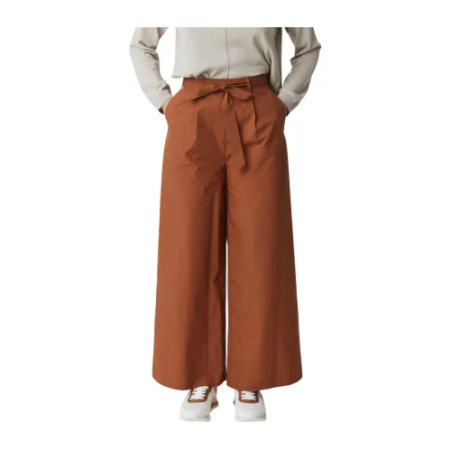 Manila Grace , Cropped Pants ,Brown female, Sizes:
