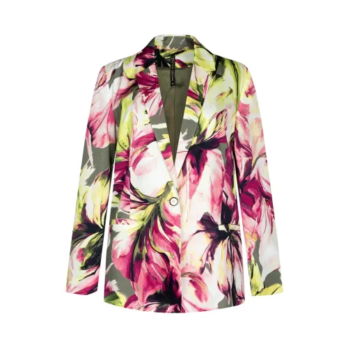 Manila Grace , Floral Print Viscose Jacket ,Multicolor female, Sizes: