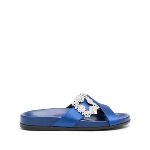 Manolo Blahnik , Sandals ,Blue female, Sizes: