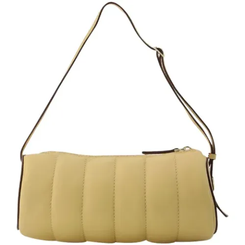 Manu Atelier , Leather handbags ,Beige female, Sizes: ONE SIZE