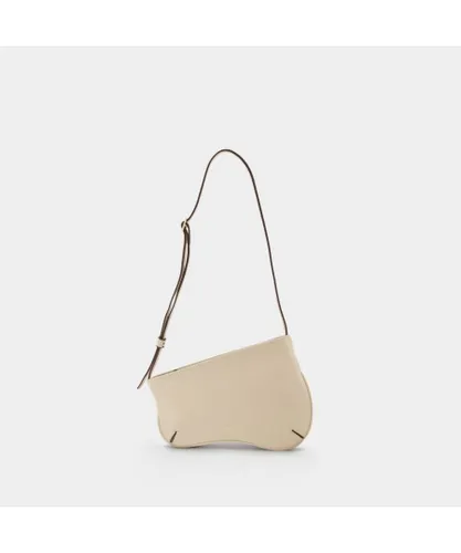 Manu Atelier Womens Mini Curve Hobo Bag - - Ivory - Leather - Beige - One Size