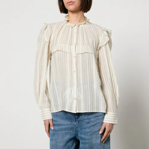 Marant Etoile Idety Semi-Sheer Cotton-Seersucker Shirt - FR 36/