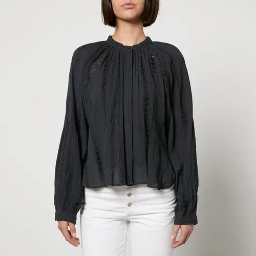 Marant Etoile Janelle Embroidered Broderie Anglaise Cotton Blouse - FR 34/