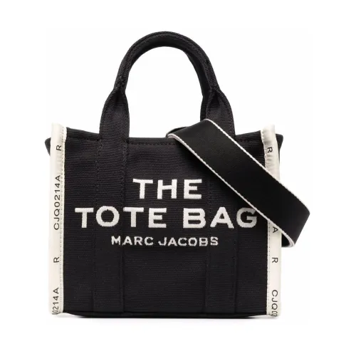 Marc Jacobs , Black Canvas Mini Jacquard Tote Bag ,Black female, Sizes: ONE SIZE
