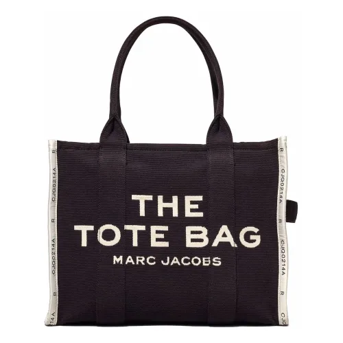 Marc Jacobs , Black Large Tote Bag with Logo ,Black unisex, Sizes: ONE SIZE