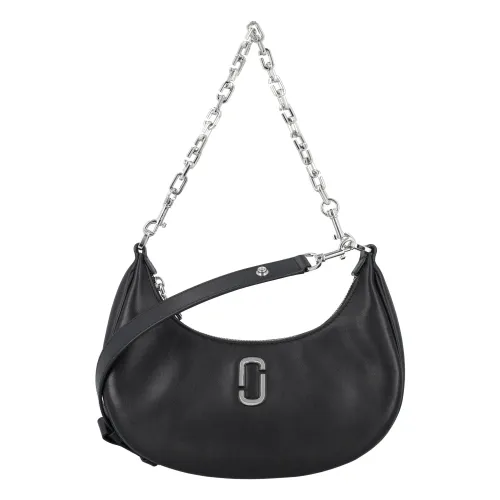 Marc Jacobs , Black Leather Curve Handbag ,Black female, Sizes: ONE SIZE