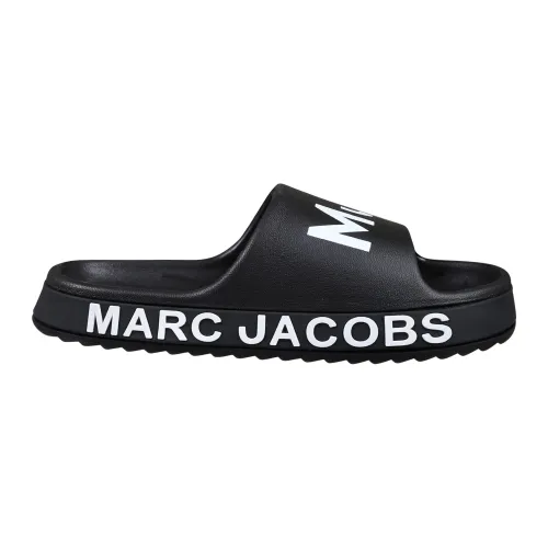 Marc Jacobs , Black Logo Slippers ,Black male, Sizes: