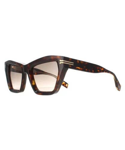 Marc Jacobs Cat Eye Womens Havana Crystal Brown Gradient MJ 1001/S Sunglasses - One