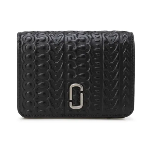 Marc Jacobs , Embossed Monogram Mini Compact Wallet ,Black female, Sizes: ONE SIZE
