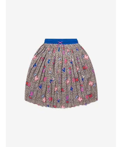 Marc Jacobs Girls Cheetah Print Pleated Skirt - Beige