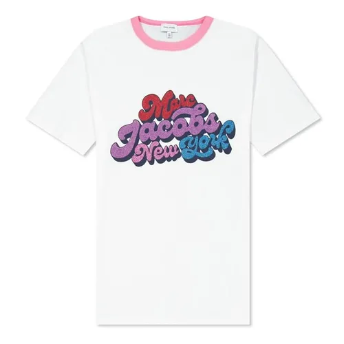 MARC JACOBS Glitter Logo T-Shirt - White