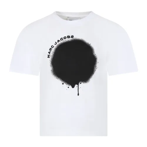 Marc Jacobs , Graffiti Logo White Cotton T-Shirt ,White unisex, Sizes: