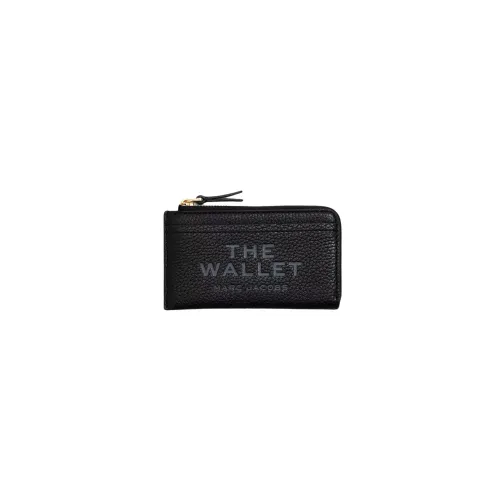 Marc Jacobs , Leather Top Zip Wallet ,Black female, Sizes: ONE SIZE