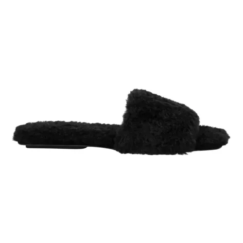 Marc Jacobs , Luxury Faux-Fur Slide Sandals ,Black female, Sizes:
