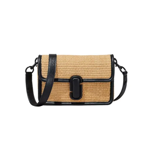 Marc Jacobs , Natural Color Shoulder Bag with Woven Texture and Leather Trims ,Beige unisex, Sizes: ONE SIZE