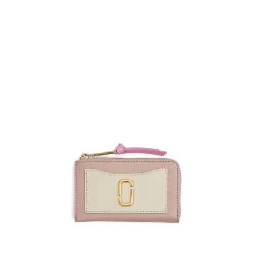Marc Jacobs , Pink Leather Wallet with Two-Tone Design ,Pink female, Sizes: ONE SIZE