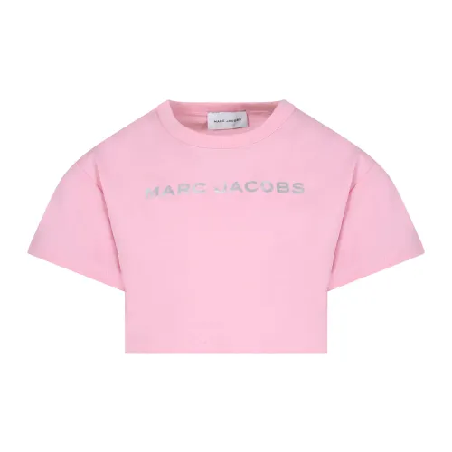 Marc Jacobs , Pink Short Sleeve Crop T-Shirt ,Pink unisex, Sizes: