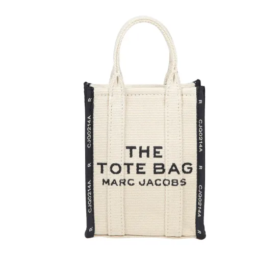 Marc Jacobs , Sand Jacquard Fabric Handbag with Mobile Phone Pocket ,Beige female, Sizes: ONE SIZE
