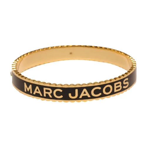Marc Jacobs , Sleek Metal Bracelet with Iconic Logo ,Black female, Sizes: ONE SIZE