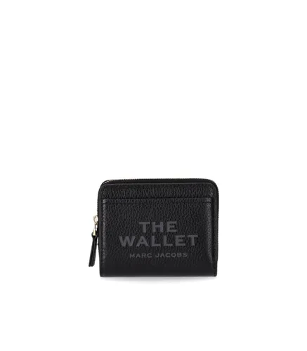 MARC JACOBS THE LEATHER MINI COMPACT BLACK WALLET