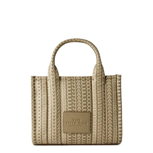 MARC JACOBS The Small Monogram Leather Tote Bag - Beige
