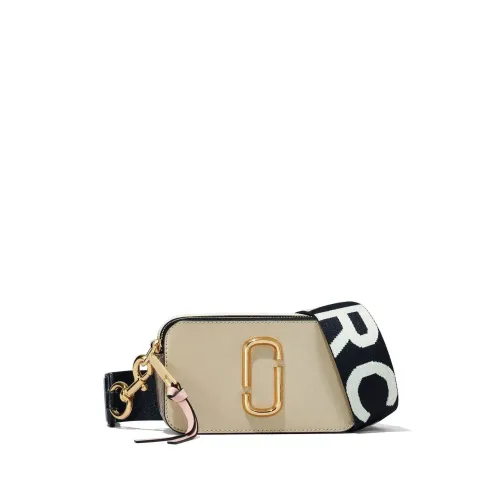 Marc Jacobs , The snapshot leather crossbody bag ,Beige female, Sizes: ONE SIZE