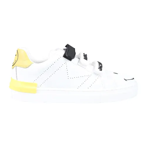 Marc Jacobs , White Low Leather Sneakers with Black and White Straps ,White unisex, Sizes: