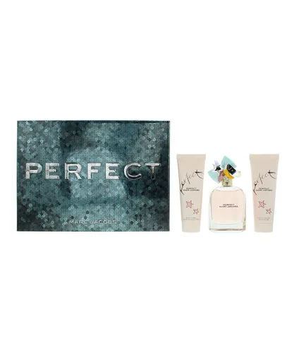 Marc Jacobs Womens Perfect Eau de Parfum 100ml, Body Lotion 75ml + Shower Gel - NA - One Size