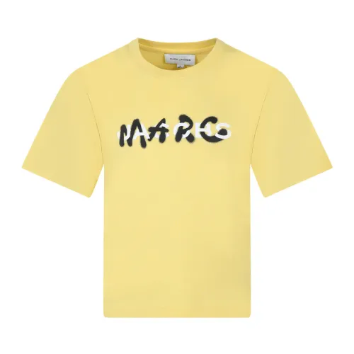 Marc Jacobs , Yellow Graffiti Logo T-Shirt ,Yellow unisex, Sizes: