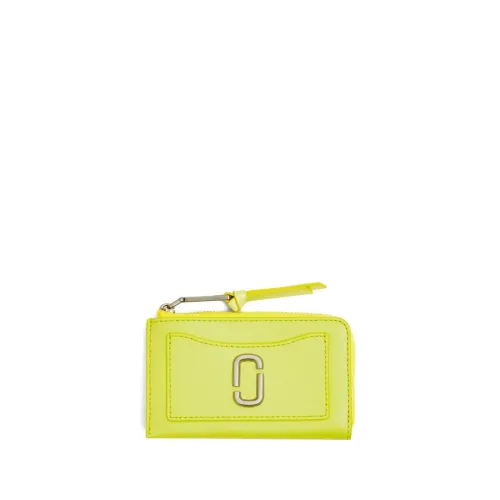 Marc Jacobs , Yellow Leather Wallet with Logo Plaque ,Yellow female, Sizes: ONE SIZE