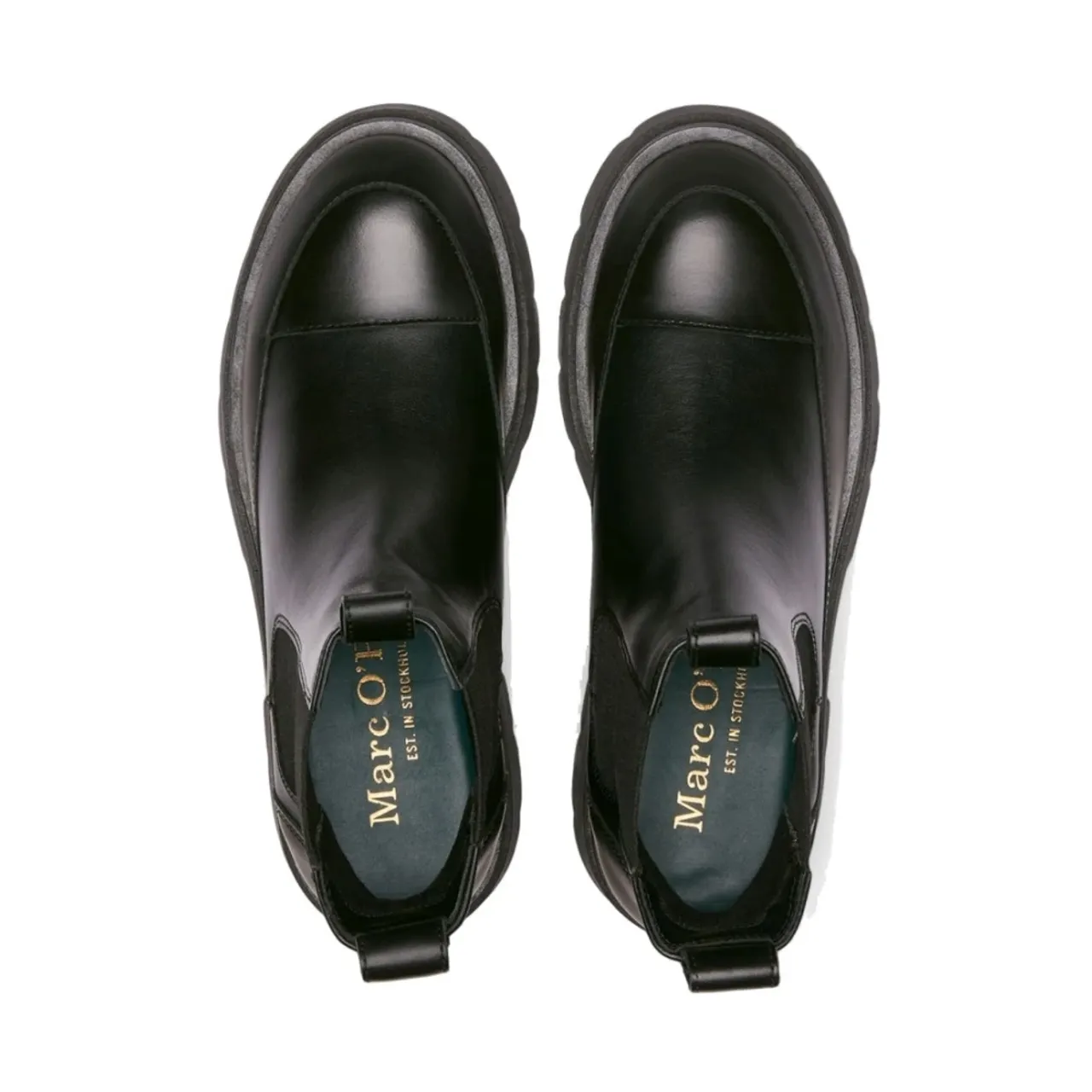 Marc O'Polo , Black Leather Chelsea Boots ,Black female, Sizes: