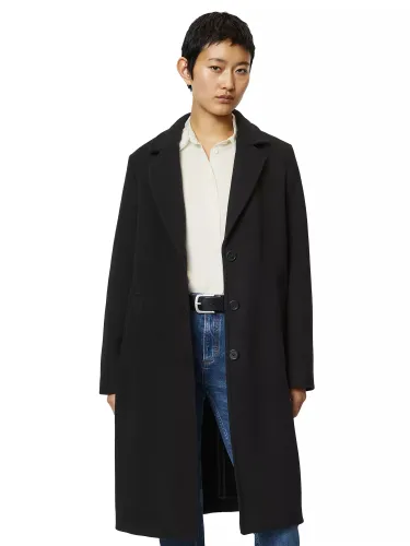 Marc O'Polo Classic Wool Blend Coat, Black - Black - Female
