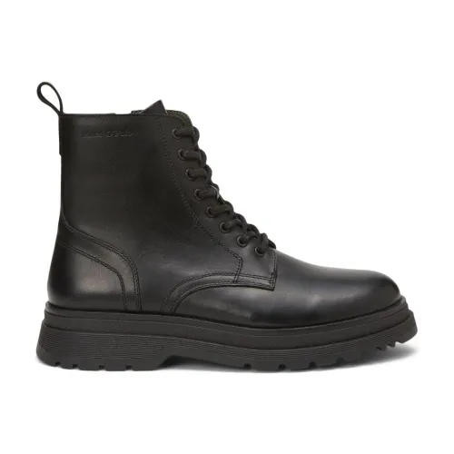 Marc O'Polo , Men`s Leather Ankle Boots ,Black male, Sizes:
