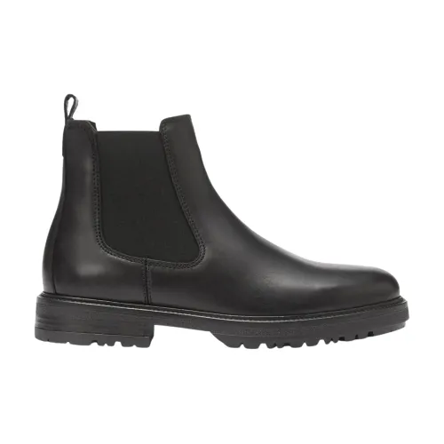 Marc O'Polo , Stylish Black Leather Chelsea Boots for Men ,Black male, Sizes: