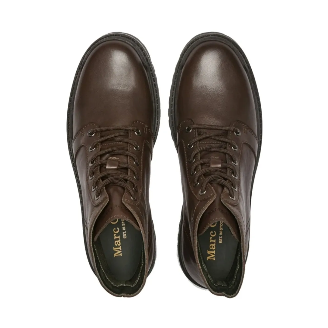Marc O'Polo , Stylish Men`s Brown Leather Ankle Boots ,Brown male, Sizes: