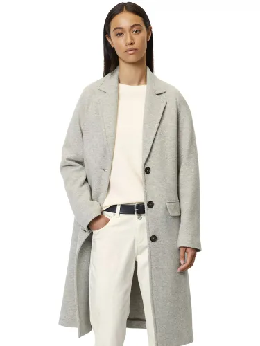 Marc O'Polo Wool Blend Coat, Cloudy Grey Melange - Cloudy Grey Melange - Female