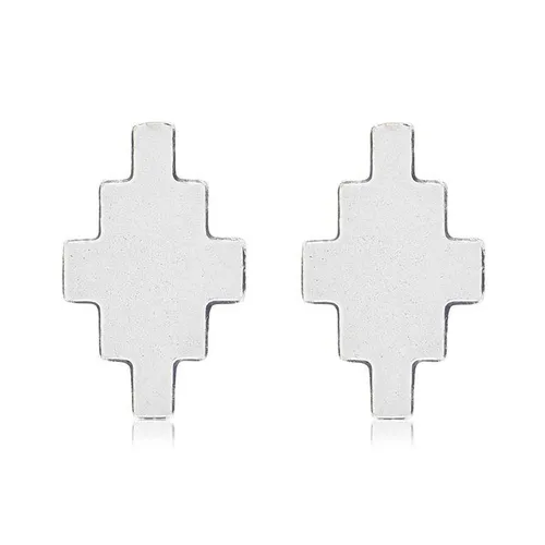 MARCELO BURLON Cross Pendant Earrings - Silver