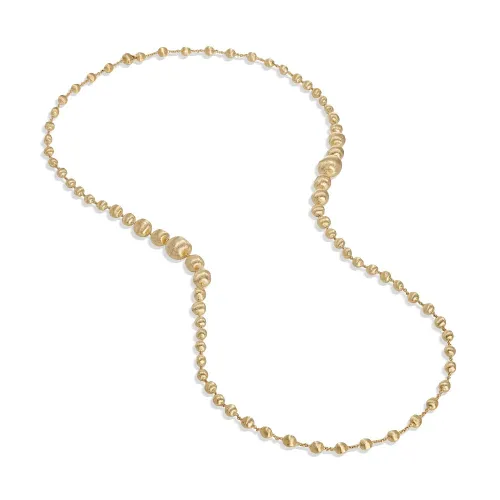 Marco Bicego Africa 18ct Yellow Gold Long Bead Necklace - Option1 Value Yellow Gold